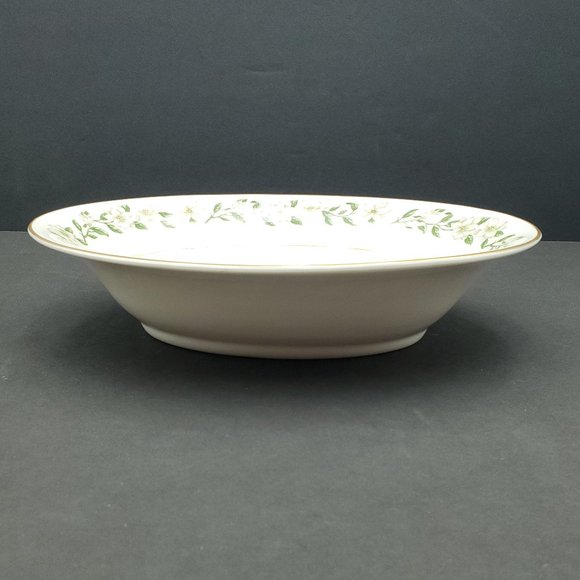 Princess China Tru-Tone Bridal Wreath Oval Vegetable Serving Bowl Floral Edge - Picture 2 of 8